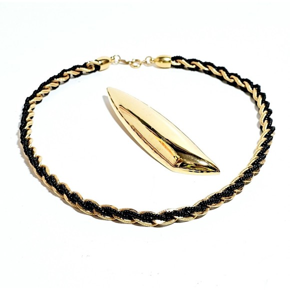 TRIFARI LOT Brooch & Chain Rope Necklace Seed Bead Statement VTG EUC Valentine! - Picture 10 of 12